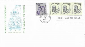 1977 FDC, #1581-1582, 1584-1585, 1c-4c A Root of Democracy, House of Farnam (4)