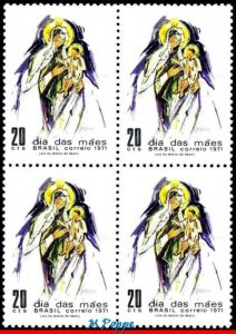 1187 BRAZIL 1971 MOTHER´S DAY, MADONNA AND CHILD, MI# 1281 RHM C-697, BLOCK MNH