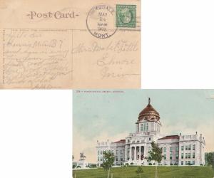 United States Montana Hinsdale 1909 4a-bar  PPC (State Capitol, Helena, Monta...