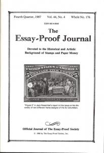 The Essay-Proof Journal, Fourth Quarter, 1987, Vol.44, No...