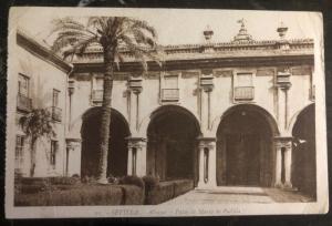 1930s Sevilla Spain RPPC Postcard Bisect Stamp Censored cover To Venice Italy