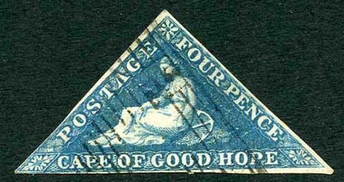 COGH SG4 4d Deep Blue on Slightly Blued Paper PB Printing Cat 170 pounds