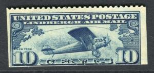 USA; 1927 early AIR issue fine mint hinged 10c. value IMPERF margins