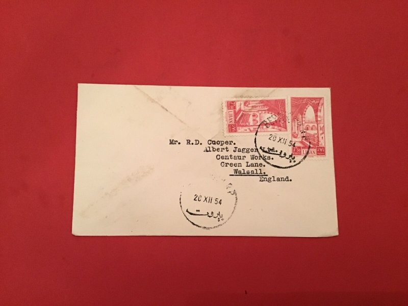 Lebanon  1954 Albert Jagger Ltd  stamp cover R36229