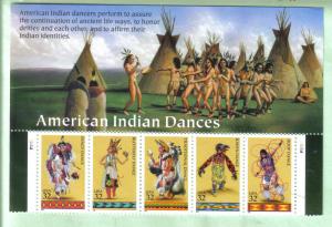 3076a - .32 Indian Dances mnh vf with header.