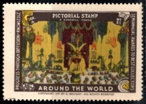 1937 US Poster Stamp Around The World Pictorial A Goodwill Token Series A No. 21