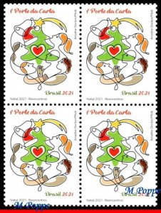 21-18 BRAZIL 2021 CHRISTMAS, REUNIONS, BLOCK MNH