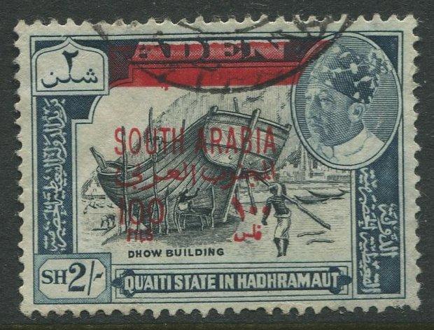 STAMP STATION PERTH South Arabia Scott 62 Overprint Issue  FU  CV$