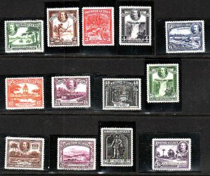 British Guiana-Sc#210-22-unused hinged KGV set-1934-S/H costs reflect shipping