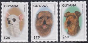 Guyana # 3227-3239, Dogs, NH, 1/2 Cat.