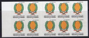 ANDORRA SGF578 2001 NO VALUE SELF ADHESIVE BOOKLET PANE MNH 