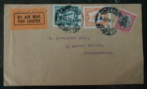1929 Cape Town South Africa First Flight Airmail Cover FFC To Johannesburg B
