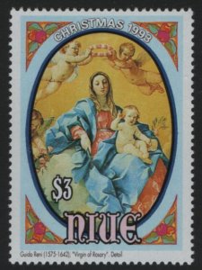 Niue 1993 MNH Sc 666 $3 Virgin of the Rosary by Guido Reni Christmas