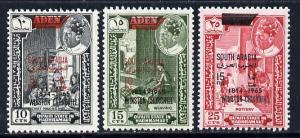 Aden - Qu'aiti 1966 Churchill set of 3 with black opts (M...