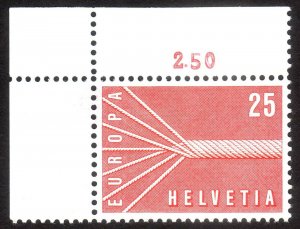 1957, Switzerland 25c, MNH, Sc 363