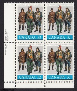 AIR FORCE = Canada 1984 #1043 MNH LL Block of 4