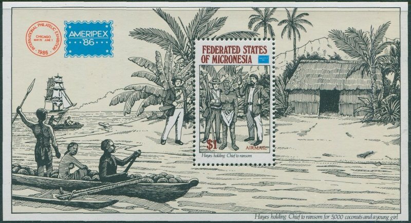 Micronesia 1986 SG60 Ameripex Stamp Exhibition MS MNH