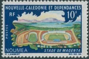 New Caledonia 1967 SG426 10f Magenta Stadium MLH