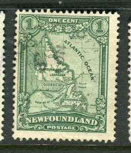 CANADA NEWFOUNDLAND; 1928 early pictorial issue fine used 1c. value