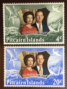 Pitcairn Islands 1972 Silver Wedding MNH