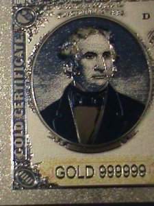 ​UNITED STATES-1882-CAT#261-$100 GOLD COINS- 24K GOLD REPLICA NOTE VF-LAST ONE