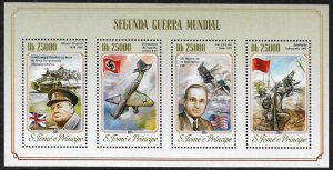 St Thomas & Prince Is #2755 MNH Sheet - End of World War II