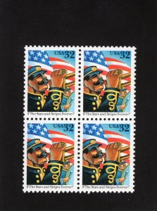 3153 Stars & Strips Forever, MNH blk/4