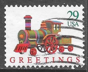 USA 2713: 29c Toy Train, used, VF