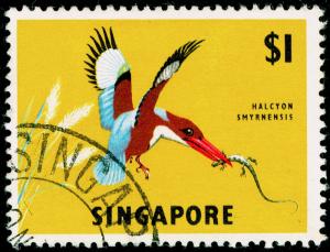 SINGAPORE SG75, $1 multicoloured, FINE USED, CDS.