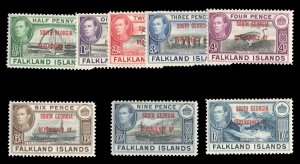 Falkland Islands Dependencies #3L1-8 Cat$25.20, 1944 South Georgia, complete ...