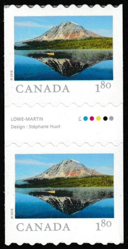 Canada 3068 Far & Wide Nááts’įhch’oh National Park $1.80 gutter pair MNH 2018