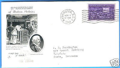 926, MOTION PICTURES 3c 1944 AT D.C., ARTCRAFT 2ND DAY COVER