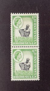 Rhodesia & Nyasaland Scott #158 MH Note (Pair)