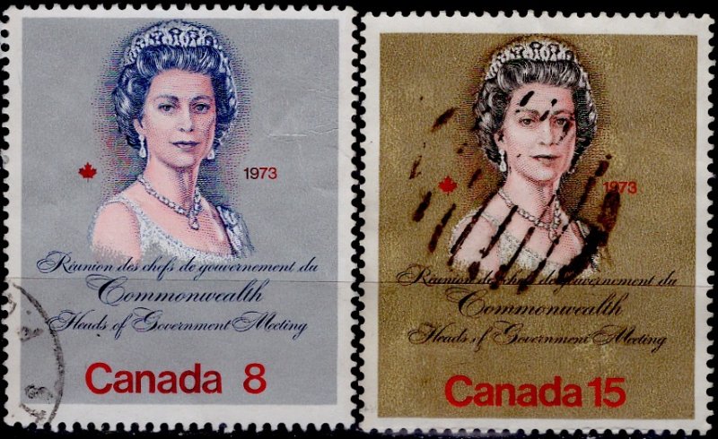 Canada; 1973: Sc. # 620-621: O/Used Cpl. Set