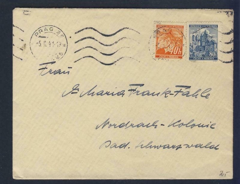 67974- CZECHOSLOVAKIA 1941 - CIRCULATED COVER