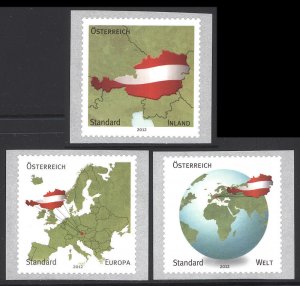 Austria 2012  Scott #2384-6 MNH