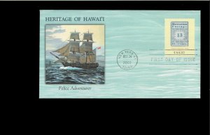 2002 First day Cover Hawaiian Missionaries stamps New York NY