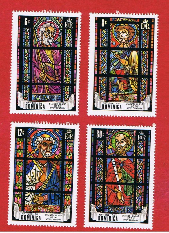 Dominica #264-267  MNH OG  Stained Windows    Free S/H