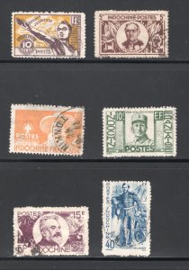 Indo-China #241, 244-5, 250, 252, 261  VF, Used, CV $6.50 ... 2840183