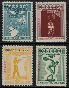 Peru #C78-81*  Melbourne overprints