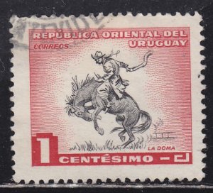 Uruguay 606 Gaucho Breaking In A Horse 1954