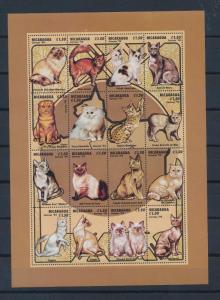 [38404] Nicaragua 1994 Animals Cats MNH Sheet