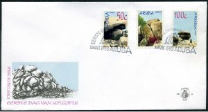 Aruba 89-91 FDC. Michel 119-121. Rock formations found in Ayo, Casibari, 1993.