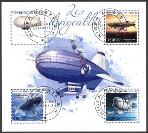 Niger 2014 Aviation Zeppelins Sheet Used / CTO