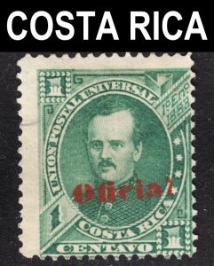 Costa Rica Scott O1 F+ unused no gum.  FREE...