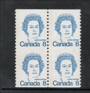 Canada #604vii Very Fine Never Hinged Block 