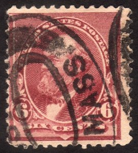 1890, US 6c, James A. Garfield, Used, Sc 224