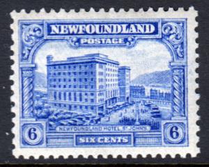 Newfoundland GV 1928 6c Ultramarine SG169 Mint Lightly Hinged MLH