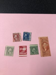 US 6 Perf Shift Stamps Used