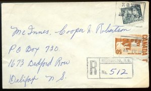 ?RICHIBUCTO, N.B. Registered Centennial issue various handstamps cover Canada